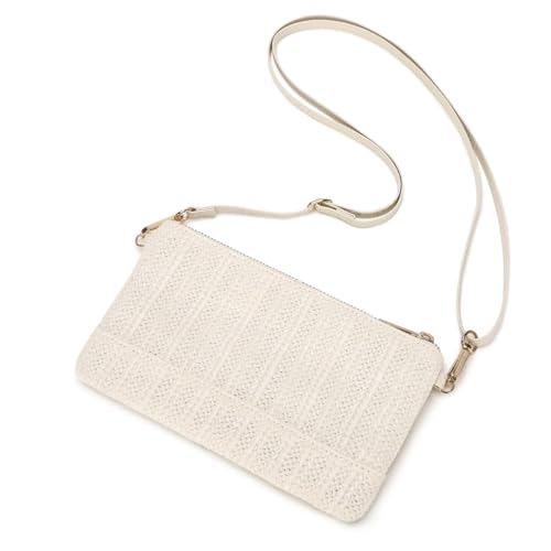 Image of Straw Clutch Purse for Beach Summer Vacation Bag Woven Handbag for Women