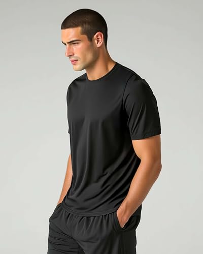 Real Essentials Mens SS Breeze Tech Crew Shirt4