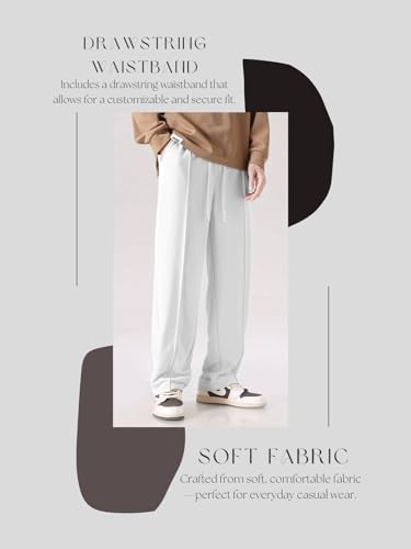 Image of SAVAYO Men's Wide Leg Flared Track Pants | Korean Style Loose Fit Baggy Trousers | Multicolor Relaxed Fit Joggers Casual | Streetwear Bootcut Loungewear