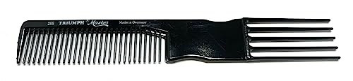 Hercules Sägemann Triumph Master 255 Peigne à fourche Noir 20 cm Denture uniforme 5 fourchettes (255 bl)
