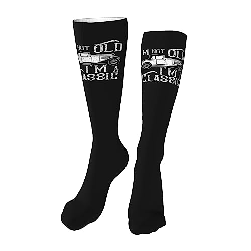 I'M Not Old I'M A Classic Knee High Socks For Women Long Tube Socks Athletic Compression Socks Unisex High Socks Girls