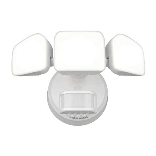 Limited Discount Mr Beams Wired Pro 3-Head Outdoor Motion Sensing LED Security Light, 3900 Lumens, White, 1-Pack