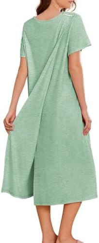 Deyeek Hospital Gowns for Women Labor Delivery Shoulder Surgery Dress Adaptive Clothing Night Robes for Elderly Plus Size
