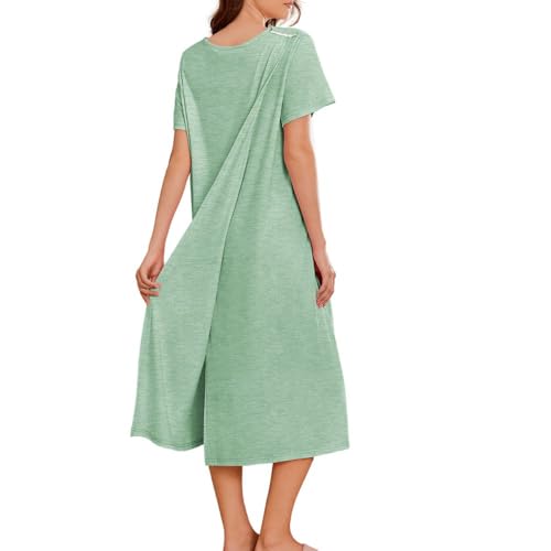 Image of Deyeek Hospital Gowns for Women Labor Delivery Shoulder Surgery Dress Adaptive Clothing Night Robes for Elderly Plus Size