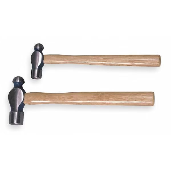 2-piece Ball Peen Hammer Set, 12-24 oz., Hickory Handle