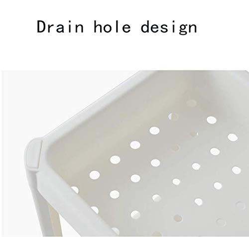 ارفف زاوية للحمام من اي ورلد، وحدة ارفف بلاستيكية للمطبخ والحمام من 4 طبقات