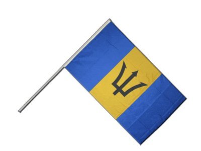 Drapeau Barbade sur hampe pour décorer une fête culturelle
