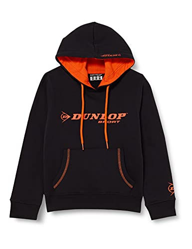 Dunlop Sports Hooded Sweat Kids Maillot de survtement, Noir, 128 cm Mixte Enfant Cover