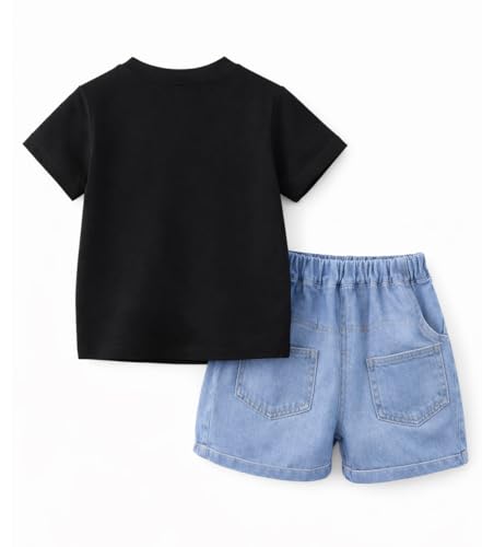 Image of Bold N Elegant Cotton Cute Cartoon Printed Half Sleeve T-Shirt And Shorts Clothing Set For Infant Toddler Baby Boy Girl