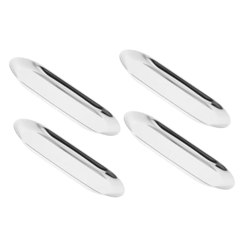 ERINGOGO 4pezzi Vassoio in Acciaio Resistente Da Vassoio Portagioielli Per Alimenti Per Orecchini Decorativo Per Affettati Raccoglitutto Per Piatti Per Asciugamani