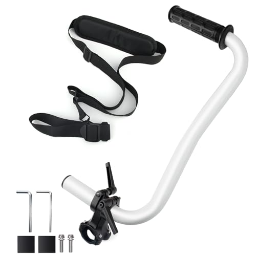 Cokacot Weed Eater Handle Ergonomic Trimmer Grip String Trimmers Handle with Shoulder Strap Harness Lawn Trimmer Grip Weedeater Handle Extension with Bracket Clamp for Lawn