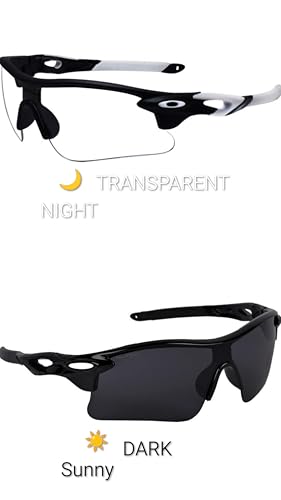 Image of Specoo Photochromic Sports Sunglasses, Adaptive Lens Technology, UV Protection, Darker in Sunshine