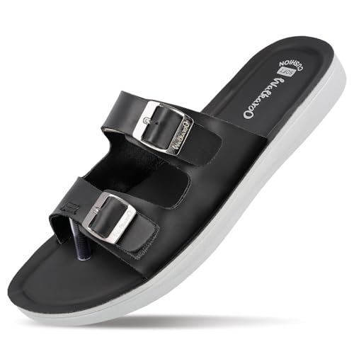 Image of WALKAROO Slip-On Sandals For Women| Soft Cushion Sole & Stylish Double Buckle Upper|Comfortable for Casual, Home, Shopping, Travel|BX2554