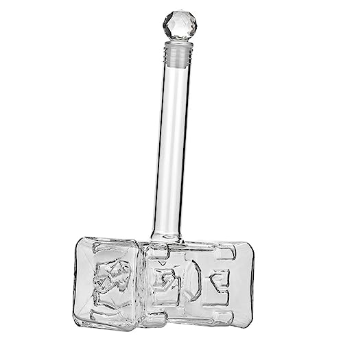 JECOMPRIS Clear Shaped Wine Decanter Unique Whiskey Decanter for Wine Tasting Creative Design for Home Parties Friends and Family