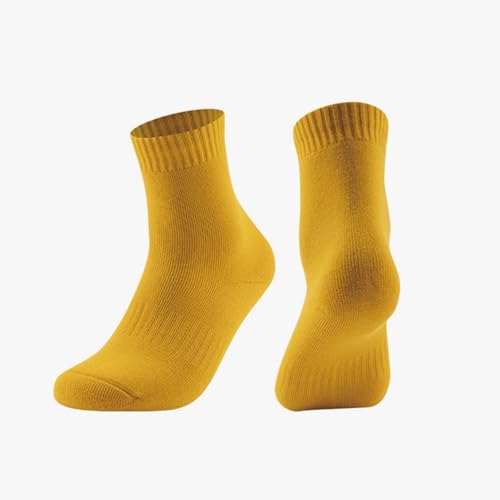Socks for Sports, Casual Outing and Fitness, Comfortable, Abrasion-Resistant, Breathable, Machine Washable, High Resilience, Soft, Pilling-Resistant - 1 Pack, Yellow
