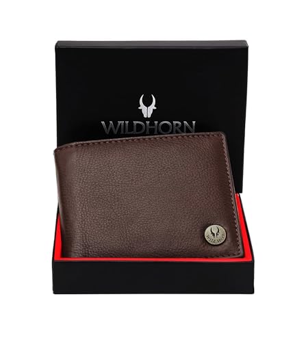 Image of WildHorn Rfid Protected Leather Wallet For Men, Walnut