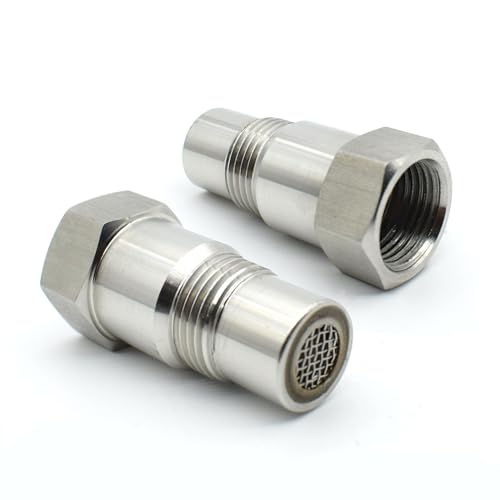 Image of AUTOXBERT 2Pcs Oxygen Sensor Adapter Engine Light Eliminator Adapter Welding Plug Engine Auxiliary With Filter Auto Parts Spark Plug Non-Foulers M18X1.5 45mm