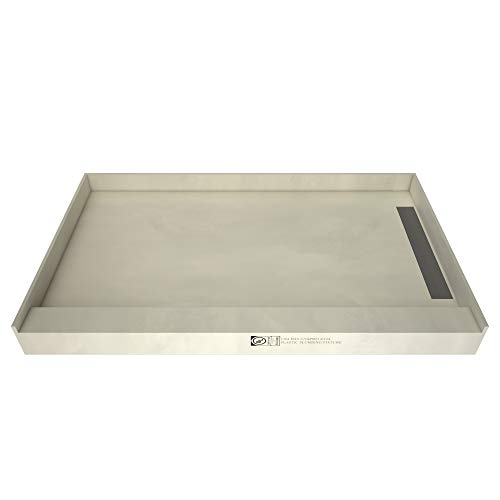 Tile Redi WF3248R-RB32-KIT Shower Pan and Bench with Right Drain- Single Curb Shower Base, Bench, 2" PVC Drain, and Grate Included, 60" Width x 32" Depth #6