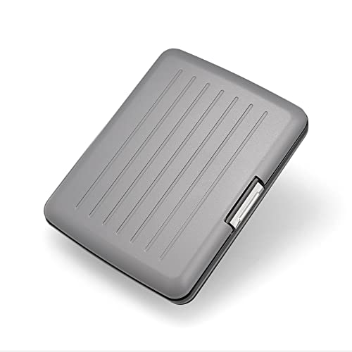 Image of OGON -DESIGNS- Aluminum wallet, Large capacity with metal lock, RFID Protection against fraud and demagnetization, Smart Case OSLO Large model