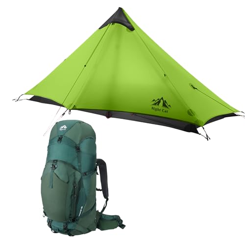 Carpa ultraliviana Night Cat 1 persona con mochila interna 100L miniatura 1