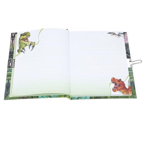 Depesche 13244 Dino World - Tagebuch mit Schloss, Buch mit Dinosaurier Motiven und 192 linierten und bunt illustrierten Seiten