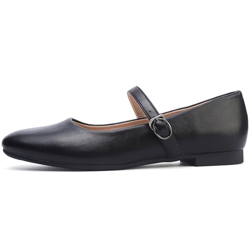 Image of Womens Pointed Toe Black Ballet Flats Comfortable Casual Dress Flats for Women Elegant Memory Foam Flats Shoes with Party Wedding