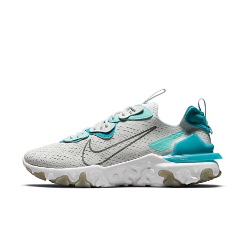 Nike DM2828-001 React Vision Uomo, Pure Platinum/Smoke Grey-Aquamarine EU 40