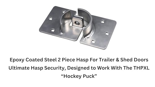 Image of Trimax 2 Piece Trailer Door Hasp and Internal Shackle Door Lock | Easy Installation | Weather Resistant | Maximum Security | THSP2C THPXL