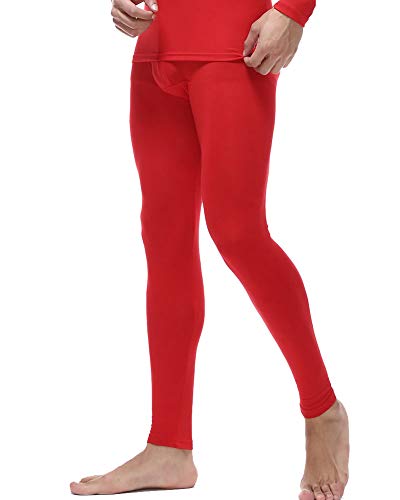 LaoZanA Herren Lange Unterhose Große Größen Rot 5XL