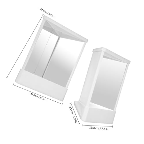 Espejo de maquillaje sobremesa pequeño reversible miniatura 2