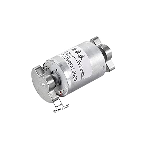 sourcing map 2Stk Zweiwellen Vibrationsmotor DC12V 3000RPM Doppelkopf Massagegerät 51x24,2mm