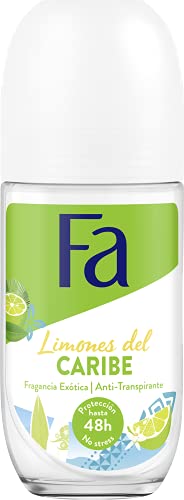Fa - Desodorante Roll-On Limones del Caribe - 50ml (pack de 6) Total: 300ml - Frescor - Imagen 3