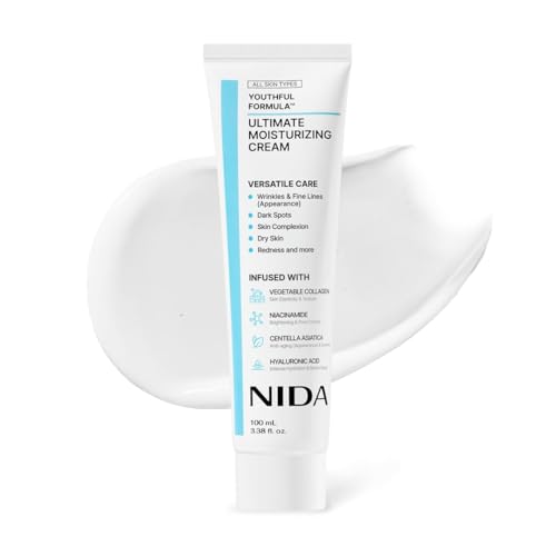 NIDA Youthful Formula™ Ultimate Moisturizing Cream | Centella Asiatica, Niacinamide, Hyaluronic...