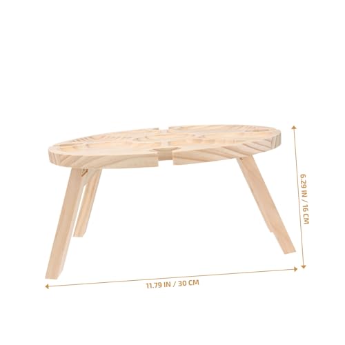 Table pliante en bois extérieure pour éviter les verres renversés à la plage - 4