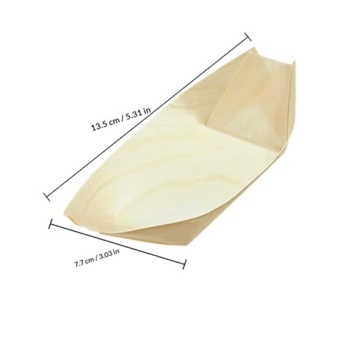 Platos desechables de madera para sushi 5 pulgadas x 150 miniatura 2