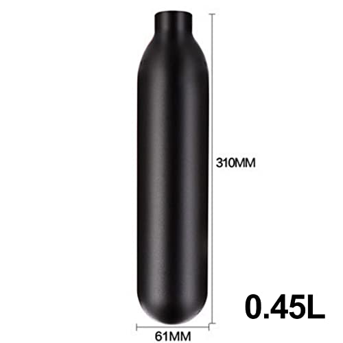 TUXING Aluminum Paintball Air Tank, High Pressure Air Tank, Diving Cylinder High Pressure Air Bottle for Paintball or PCP AirGuns (empty bottle) M18*1.5 (0.45L) - Image 3