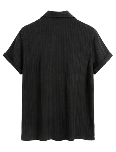 Camiseta polo para hombre ZAFUL de manga corta con diseño geométrico y textura, estilo casual y cubano miniatura 2