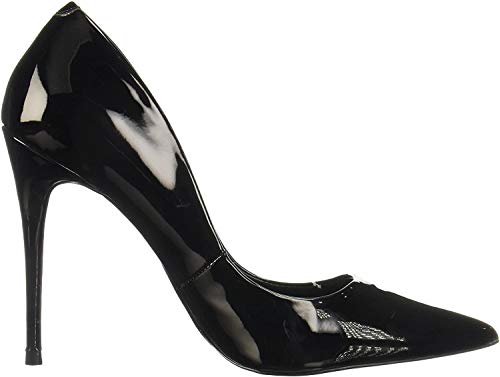 Steve Madden Womens Daisie Stiletto Pump Dress Shoes, Black Patent, US 5.5