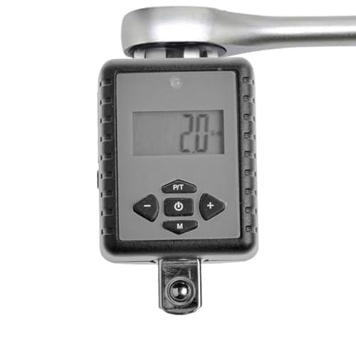 Jinyilwn Adaptador de llave dinamométrica digital, convertidor de llave dinamométrica digital, herramienta de calibración de precisión ajustable con alertas de sonido y luz, herramienta profesional