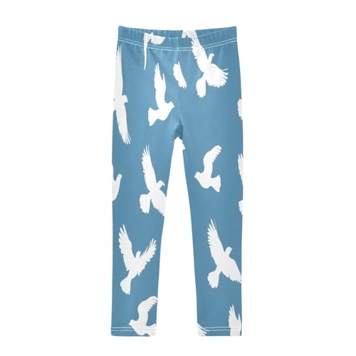 Toddler Girls Leggings Printed Yoga Pants Leggings White Pigeon for Kids