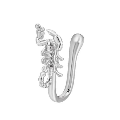 Image of RUVEE Nose & Ear Clip Titanium Plated Pin Non Pierced Just Press for Women & Girls Septum Ring