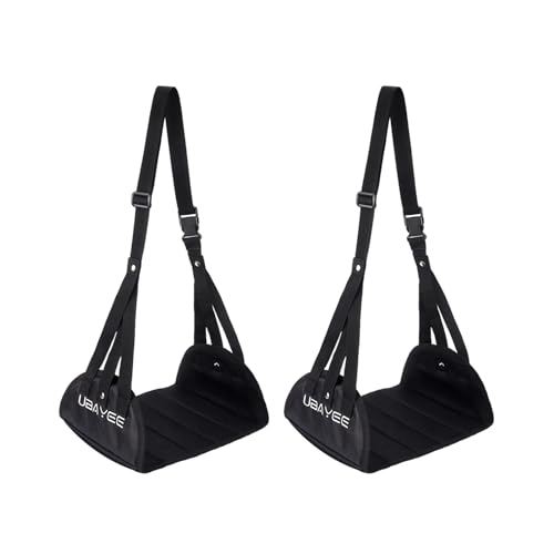 UBAYEE Reposapiés Portátil de Viaje, Hamaca de Pie Footrest para Avión, Oficina, Autobús, Coche y Tren, 2 Piezas