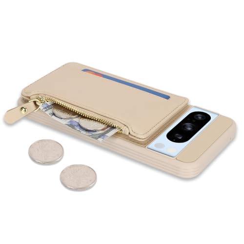 Image of Cavor for Google Pixel 8 Pro Case Wallet with Card Holder, Cream