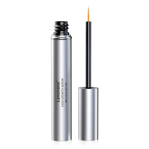 Lanonano Lash Serum, Eyelash Growth Serum, Eyelash Rapid Growth, Vegan & Cruelty-Free, 0.1 Fl Oz (3ml)