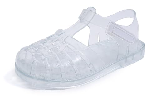 Image of GUGUYeah Jelly Sandals for Girls,Closed Toe Princess Costume Summer Dress Shoes Fisherman Gladiator Water Beach Flat Sandals for Toddler /Little Kid /Big Kid