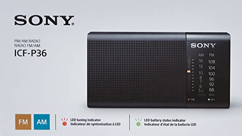 Image of SONY ICF-P36 COMPACT PORTABLE RADIO (FM /AM)