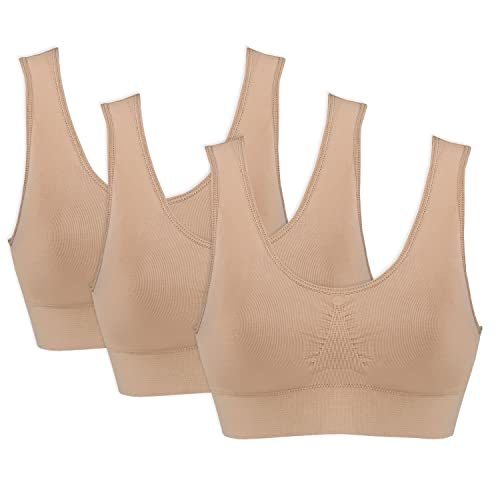 Women's 3 Pack - Wireless, Solid Color Seamless