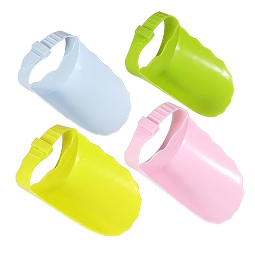 Vaguelly 4個可能な蛇口延長器 洗面台用 家用 キッチン バスルーム対応 子供用手洗い補助 カニ型デザイン 角丸 設計