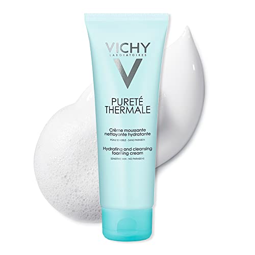 Vichy PuretÃ© Thermale Hydrating Foaming Cream Face Wash, Facial Cleanser & Makeup Remover with Vitamin B5 to Cleanse & Remove Impurities