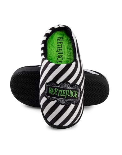 Vanilla Underground Beetlejuice Unisex Black Mule Slippers | Iconic Logo Design House Shoes| Classic Tim Burton Movie Merchandise2